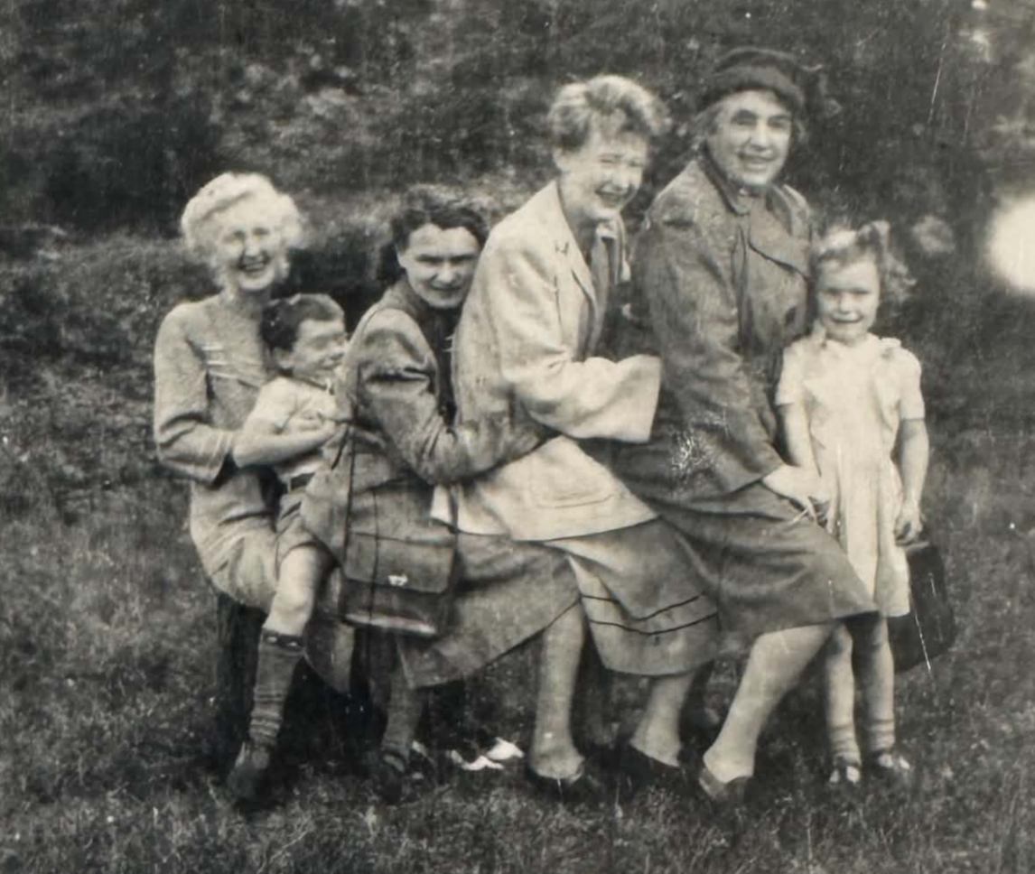 Original photo before FixPix restoration — A joyful day out — colorised and restored